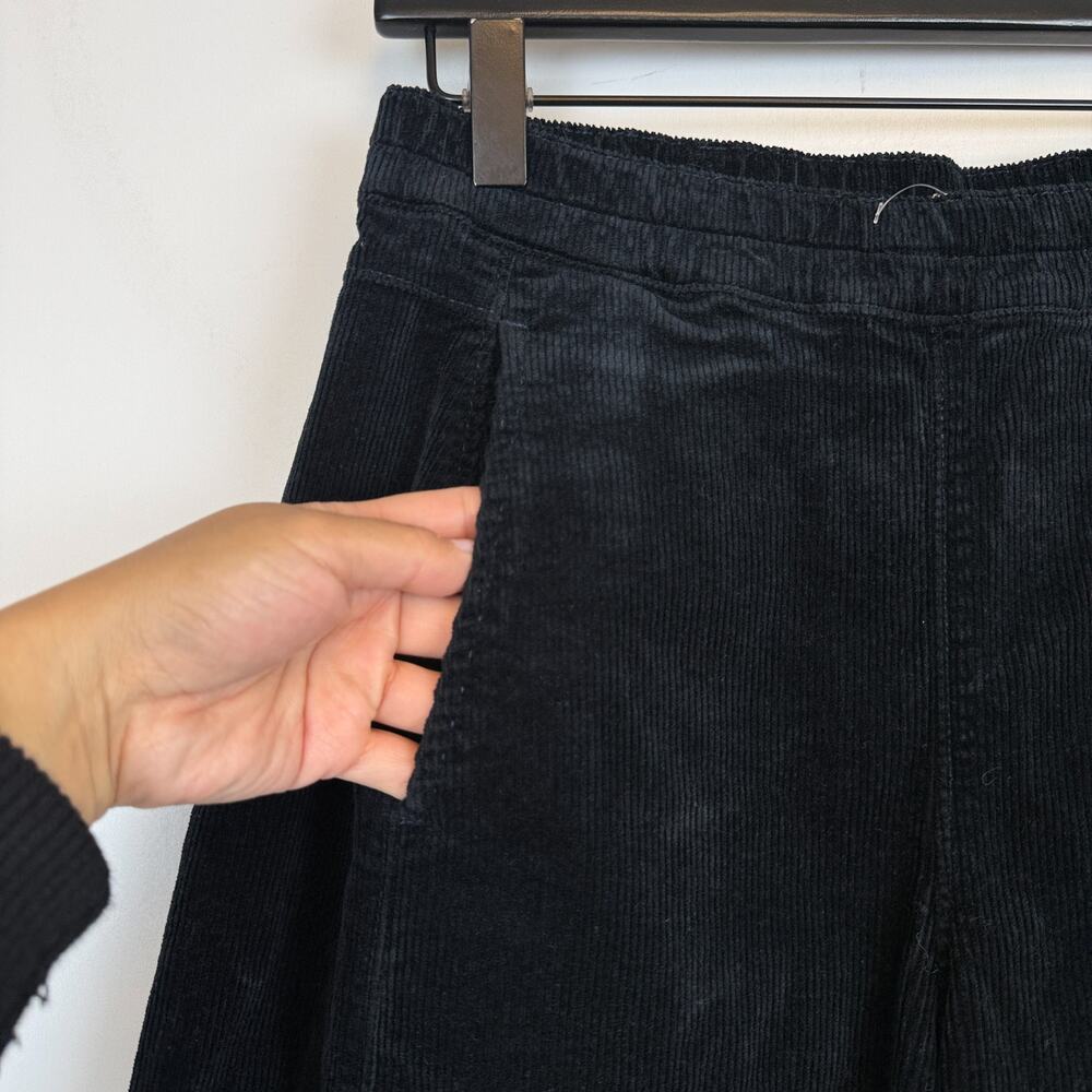 Pilcro Anthropologie Corduroy Barrel Crop High Rise Pants Black - XSP XS Petite - Picture 3 of 9
